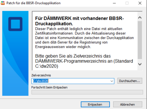 Installation BBSR-Druckapp-Patch